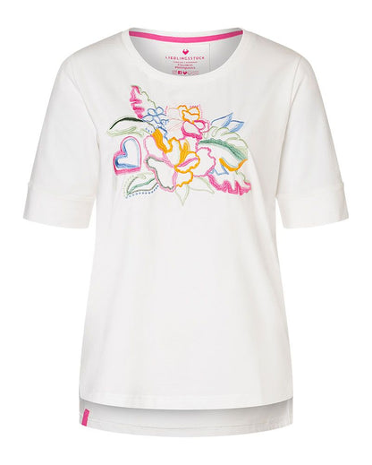 LIEBLINGSSTÜCK T-Shirt mit Blumenstickerei