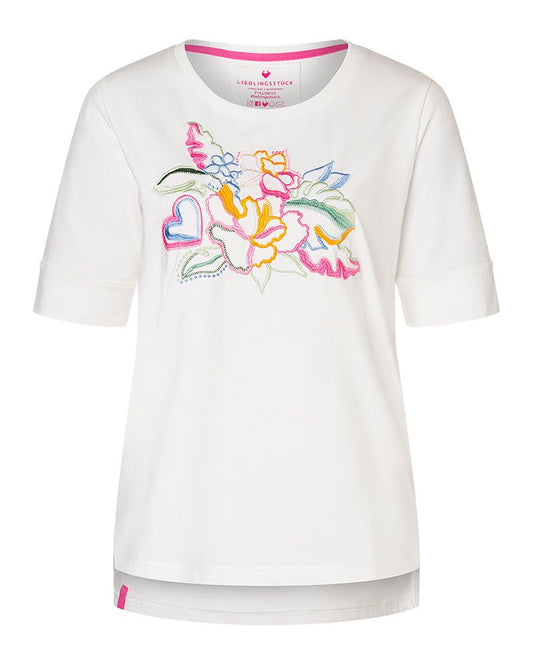 LIEBLINGSSTÜCK T-Shirt mit Blumenstickerei