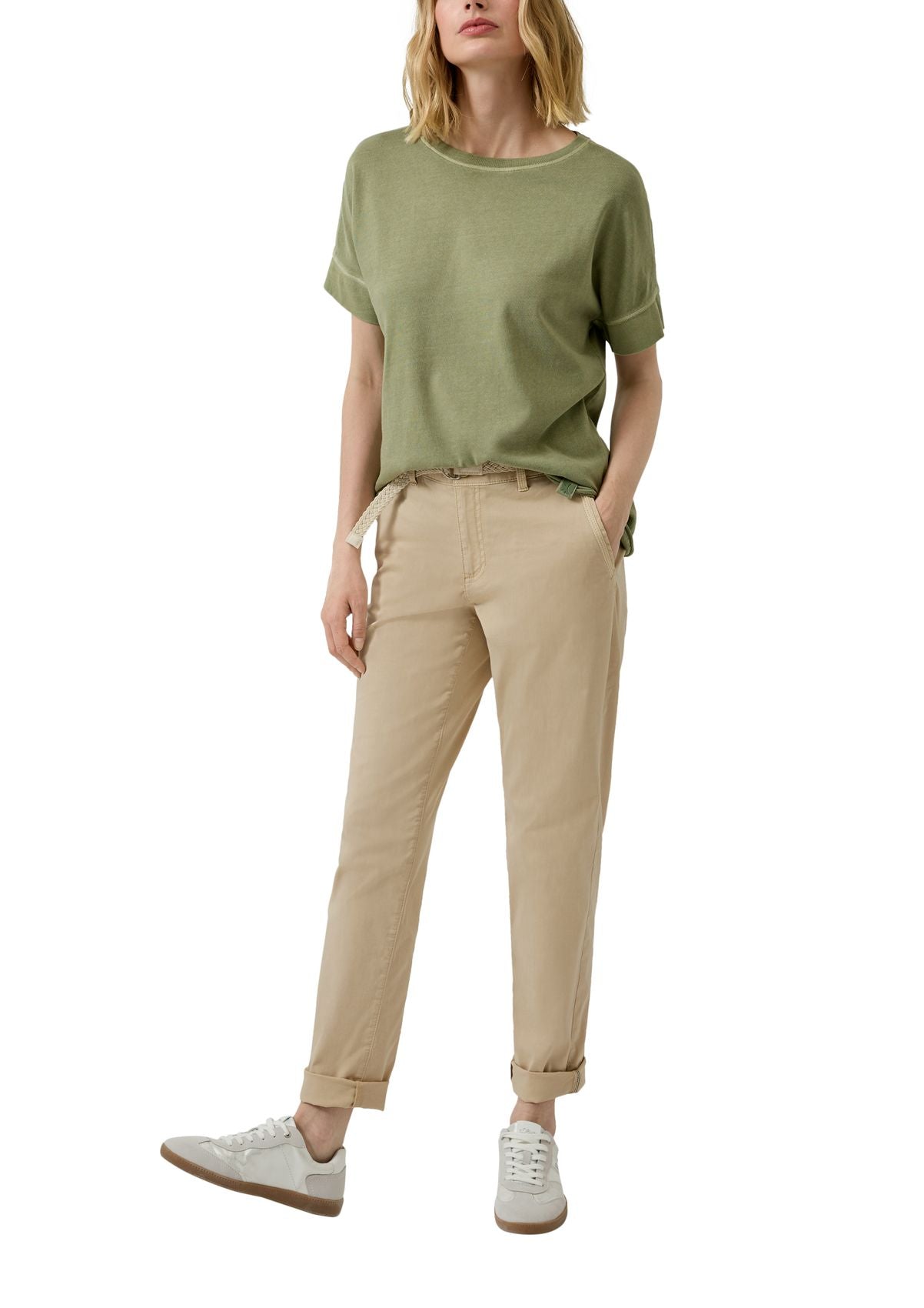 S.OLIVER Gewaschene Chino mit Gürtel