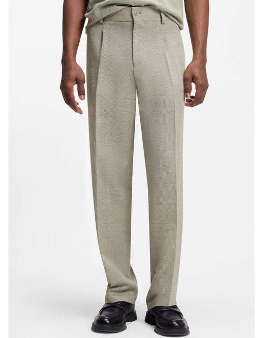 HUGO BOSS Anzughose mit Fischgrät-Webstruktur, modern fit