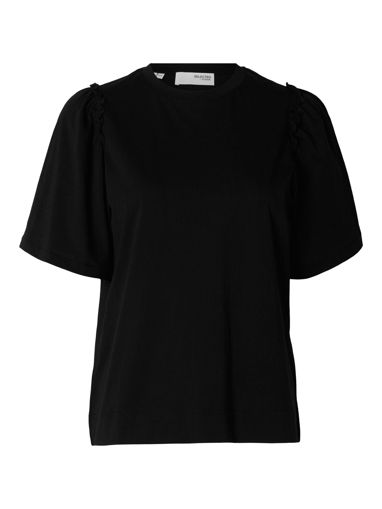 SELECTED SLWPENELOPE 2/4 RUFFLE TEE NOOS