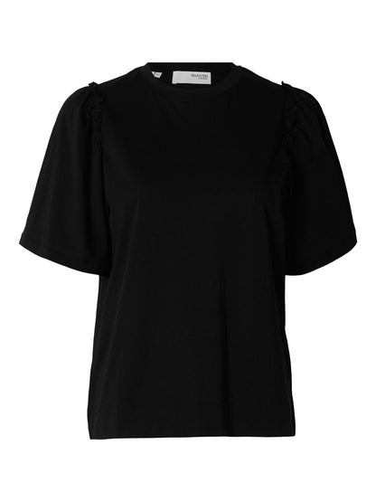 SELECTED SLWPENELOPE 2/4 RUFFLE TEE NOOS
