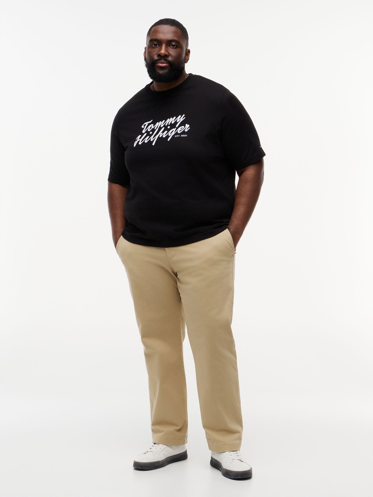 TOMMY HILFIGER Plus Text Graphic Crew Neck T-Shirt