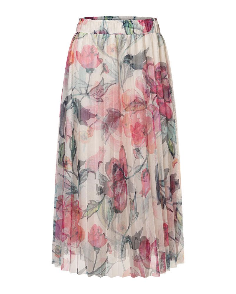 MORE & MORE Meshrock mit Flowerprint