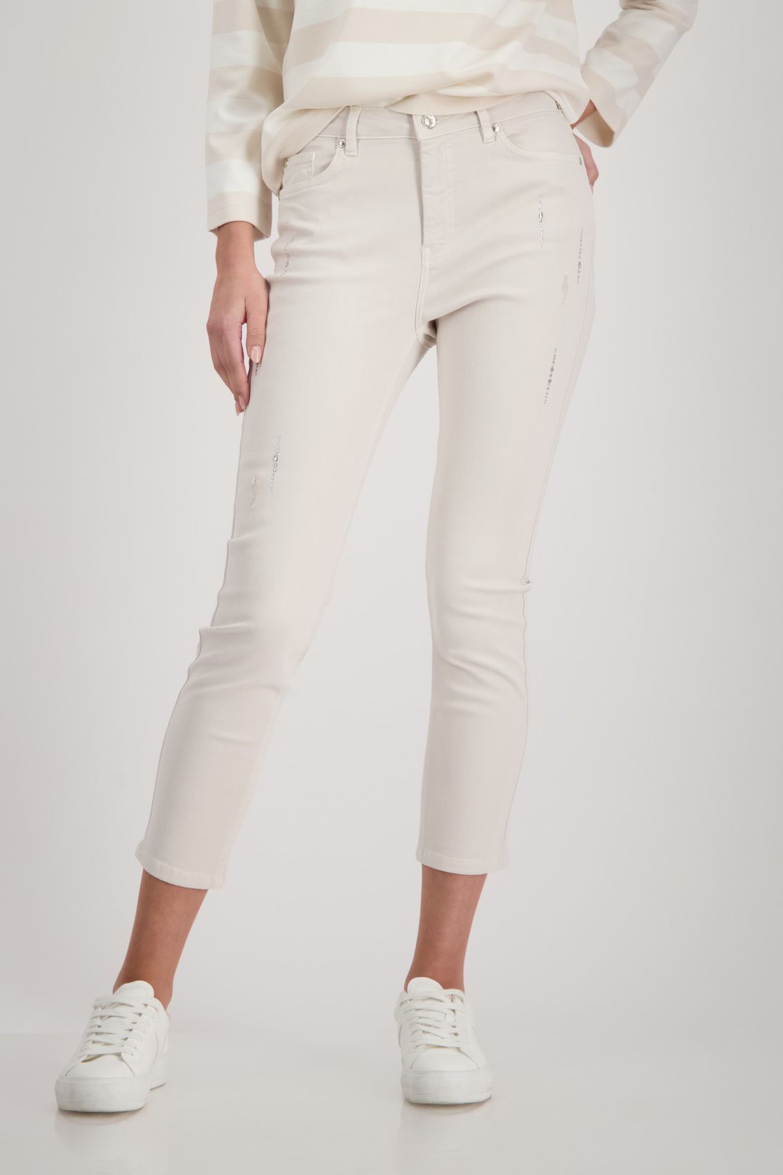 MONARI Hose, champagne beige 44
