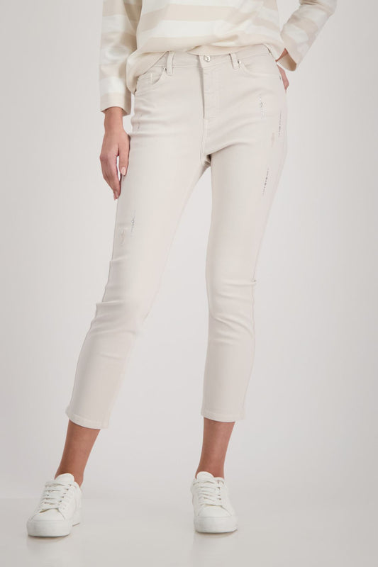 MONARI Hose, champagne beige 44