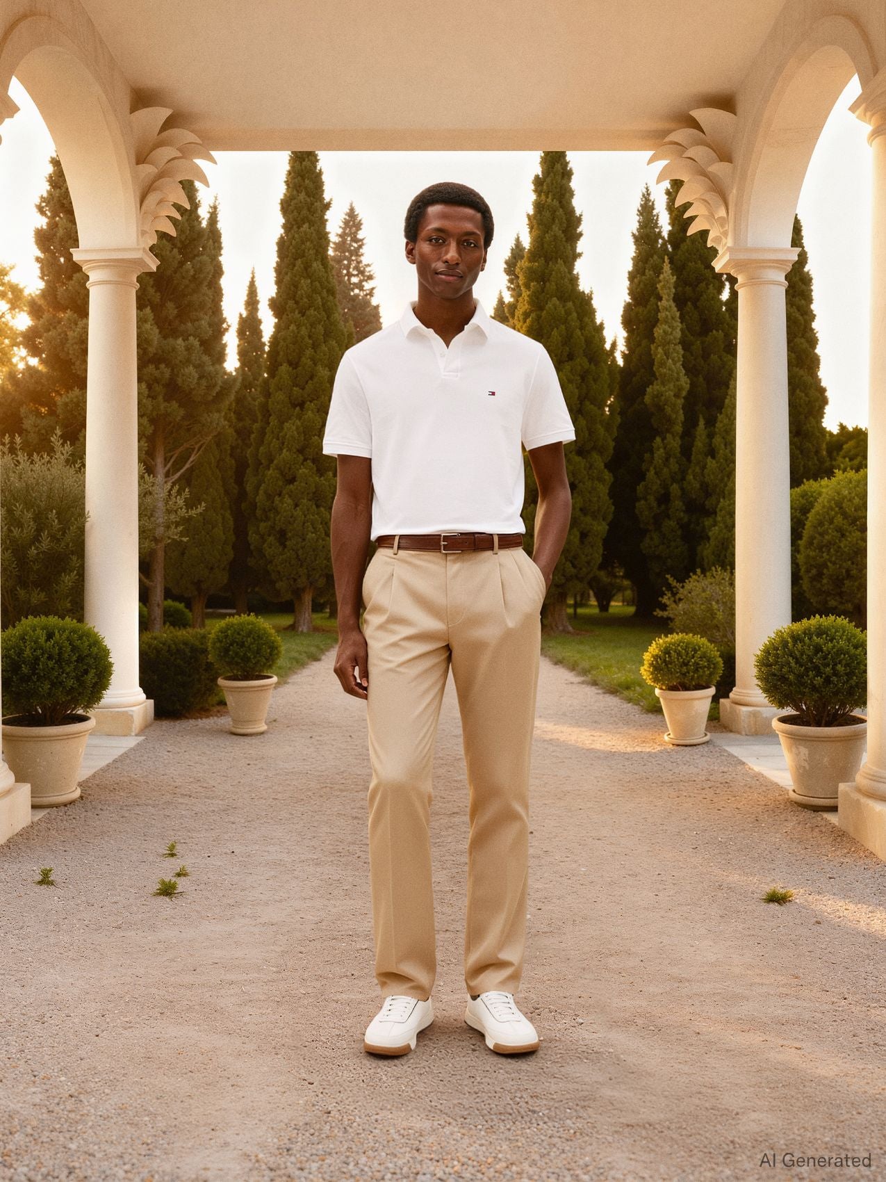 TOMMY HILFIGER 1985 Regular Fit Pique Polo Shirt L