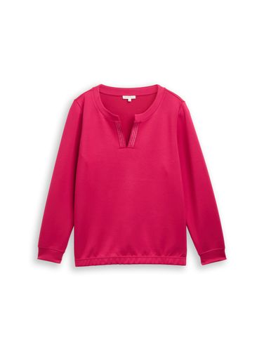 TOM TAILOR Plus Size - Scuba Sweatshirt mit Strasssteinen 52
