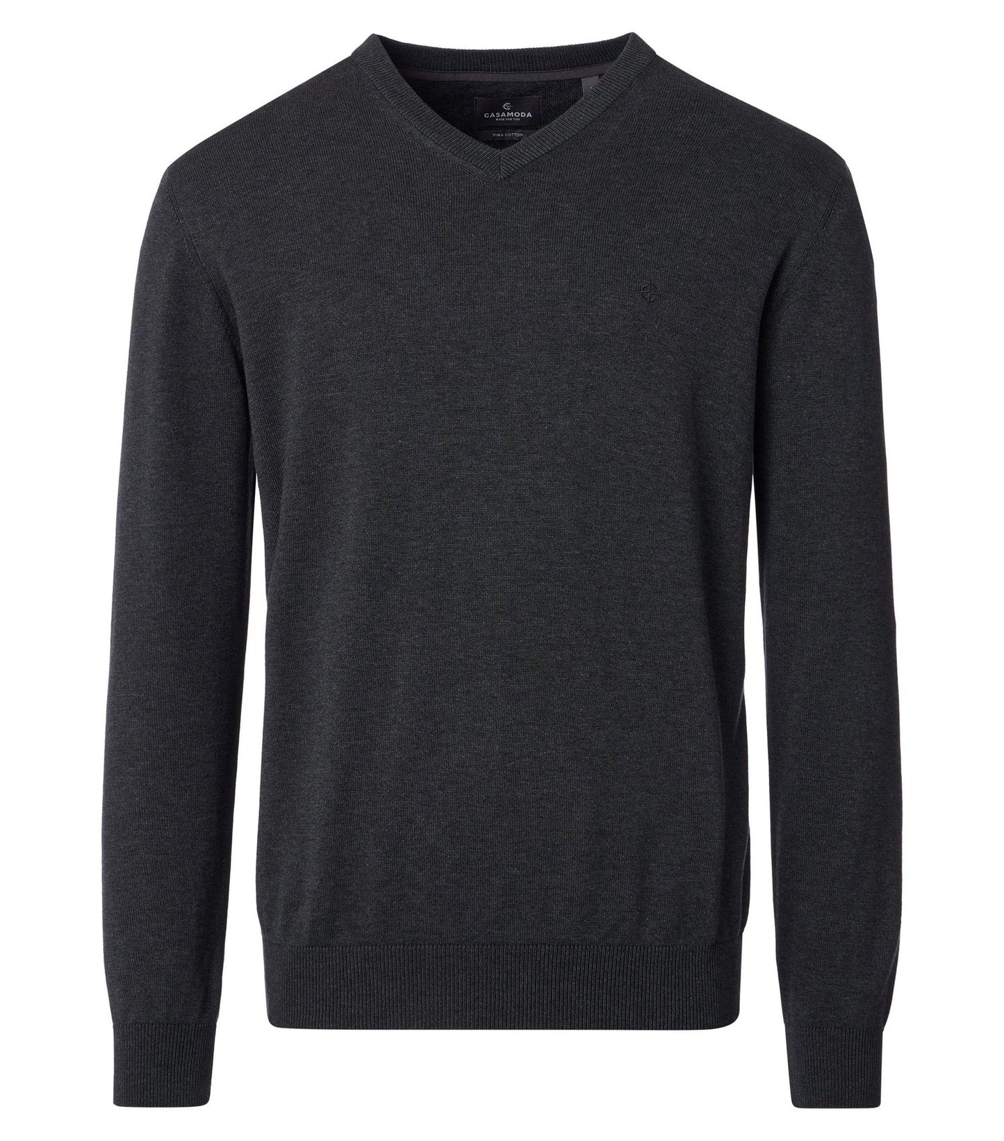 CASA MODA Pullover mit V-Ausschnitt uni 004430