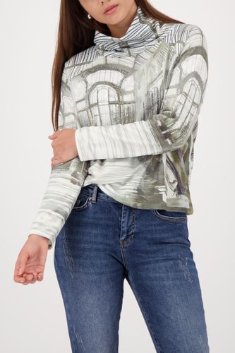 MONARI Sweatshirt, sage gemustert
