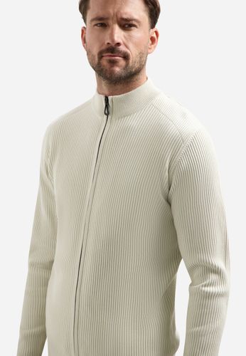 NO EXCESS Cardigan Full Zip Tuck Stitch