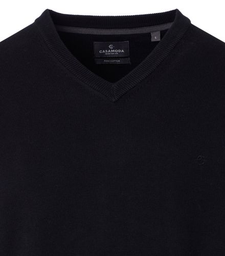 CASA MODA Pullover mit V-Ausschnitt uni 004430