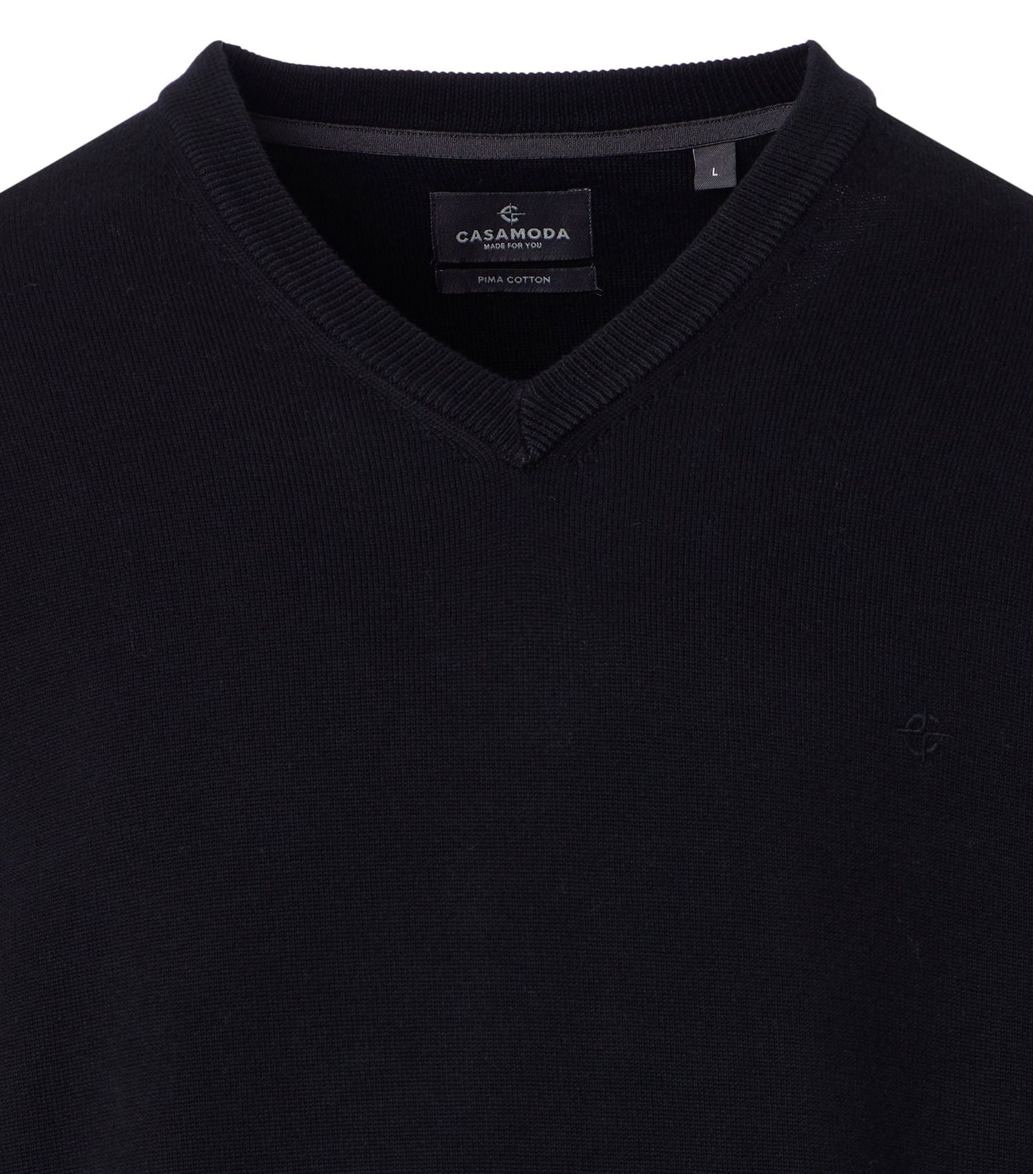 CASA MODA Pullover mit V-Ausschnitt uni 004430