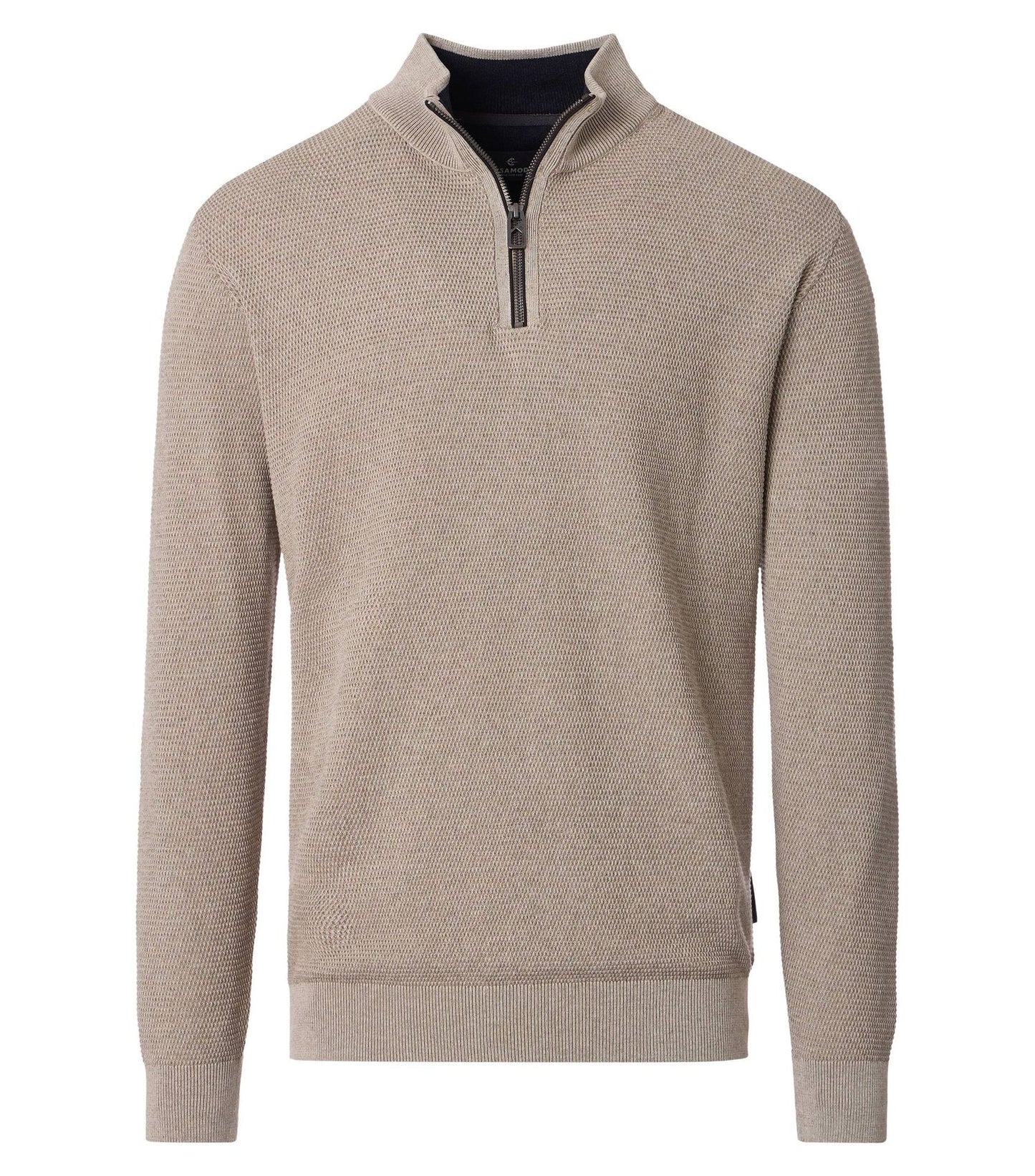 CASA MODA Strukturierter Troyer-Pullover