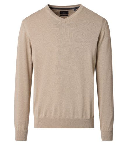 CASA MODA Pullover mit V-Ausschnitt uni 004430