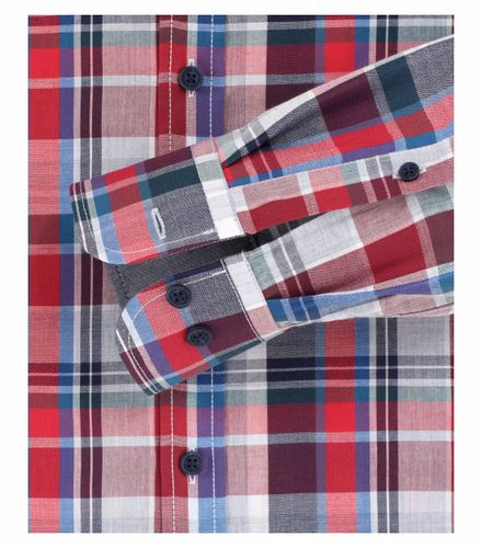 CASA MODA Struktur Hemd uni Extra lang 72cm