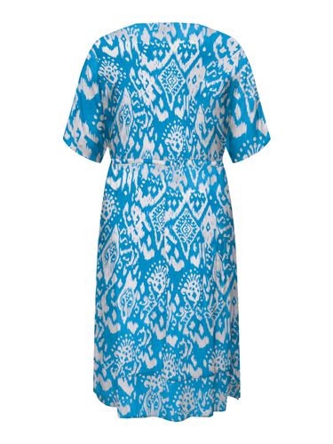 ONLY CARMAKOMA CARMARRAKESH LIFE 2/4 V-NECK DRESS AOP