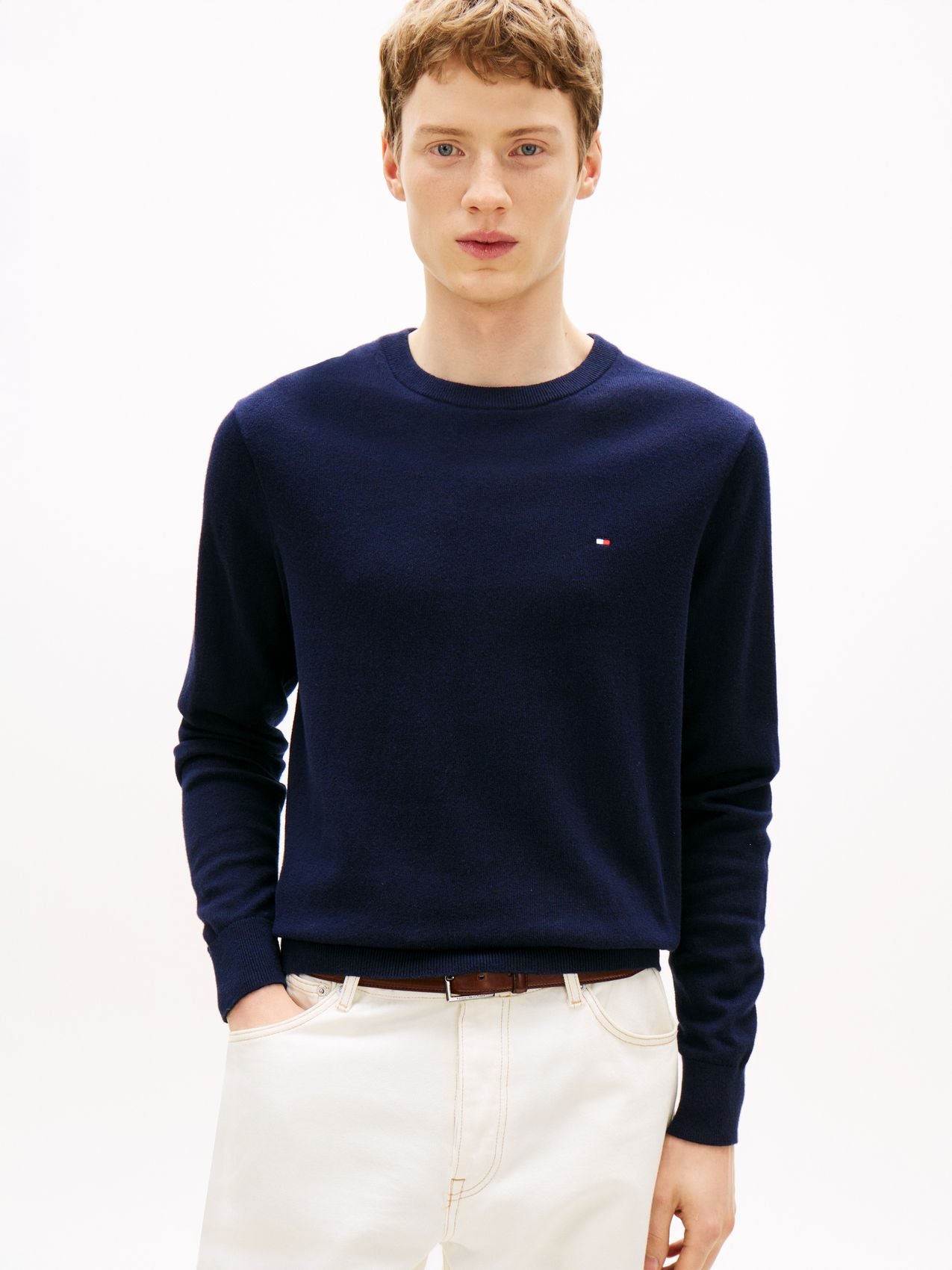 TOMMY HILFIGER PIMA ORG CTN CASHMERE CREW NECK