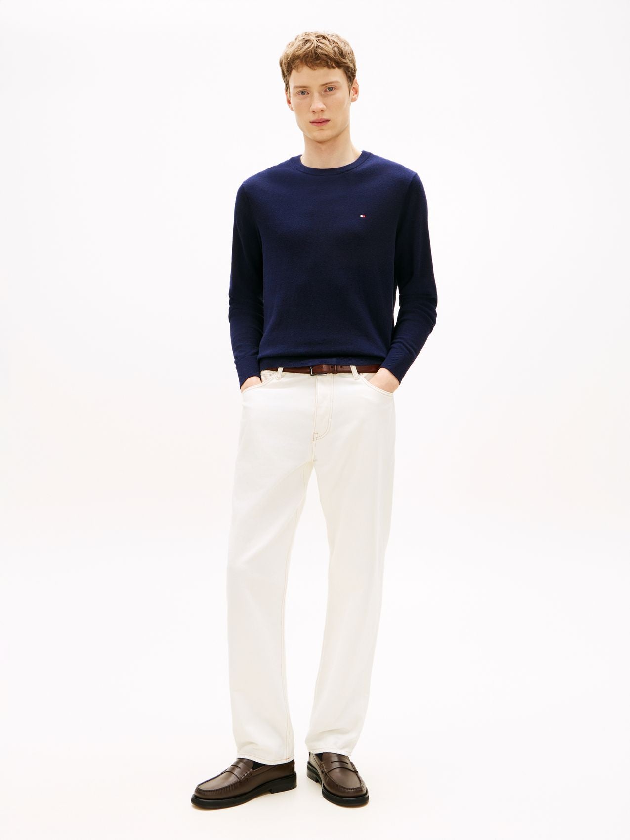TOMMY HILFIGER PIMA ORG CTN CASHMERE CREW NECK