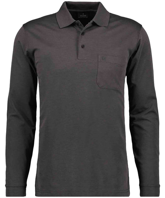 RAGMAN Softknit-Polo mit Brusttasche, Langarm 3XL