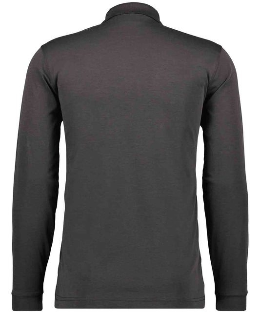 RAGMAN Softknit-Polo mit Brusttasche, Langarm