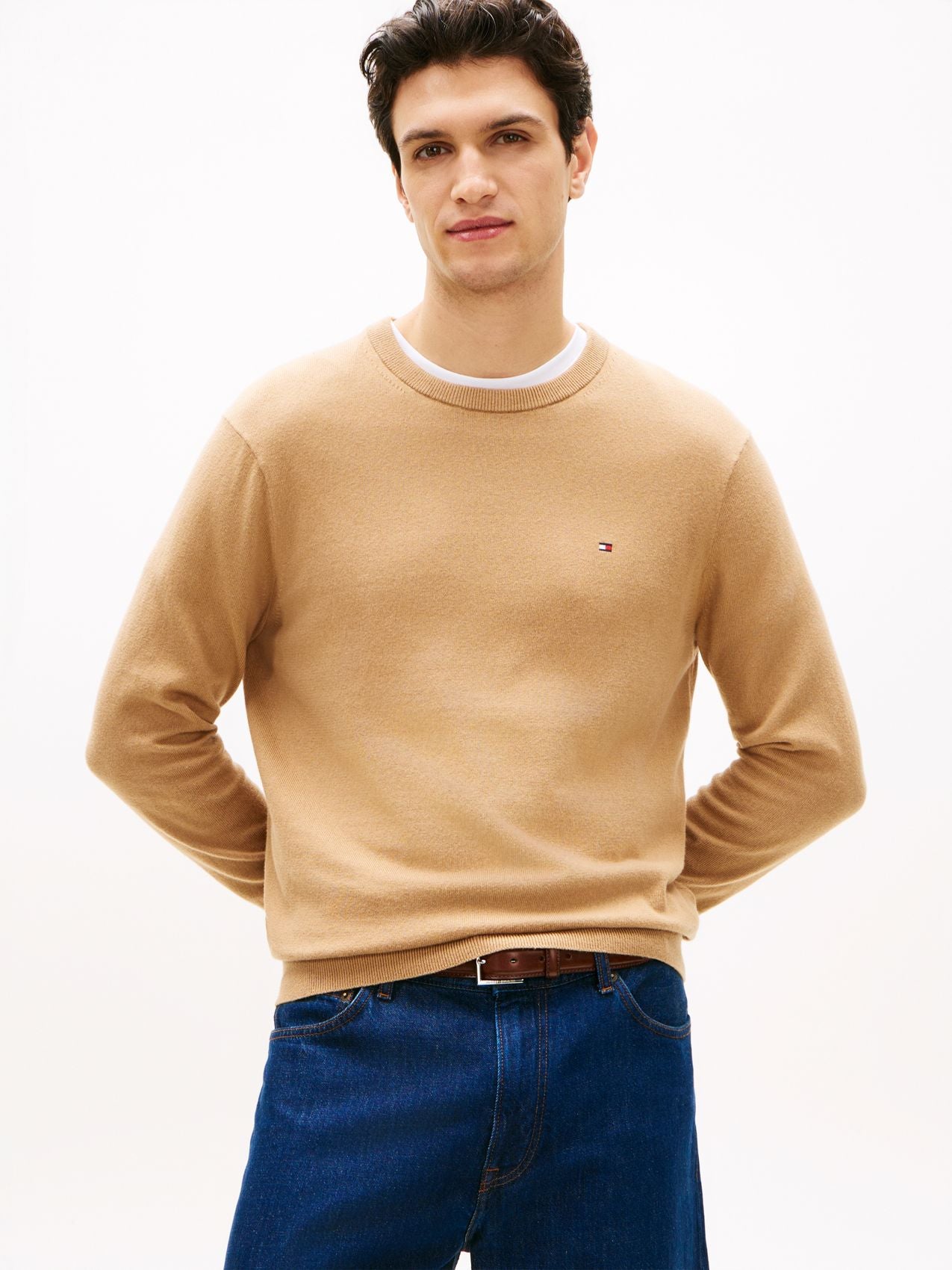 TOMMY HILFIGER PIMA ORG CTN CASHMERE CREW NECK