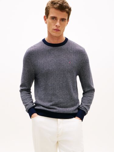 TOMMY HILFIGER PIMA CTN CASH HERRINGBONE CREW