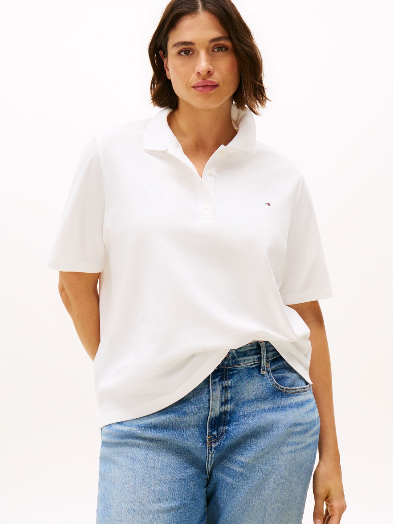 TOMMY HILFIGER Curve 1985 Regular Fit Pique Polo Shirt