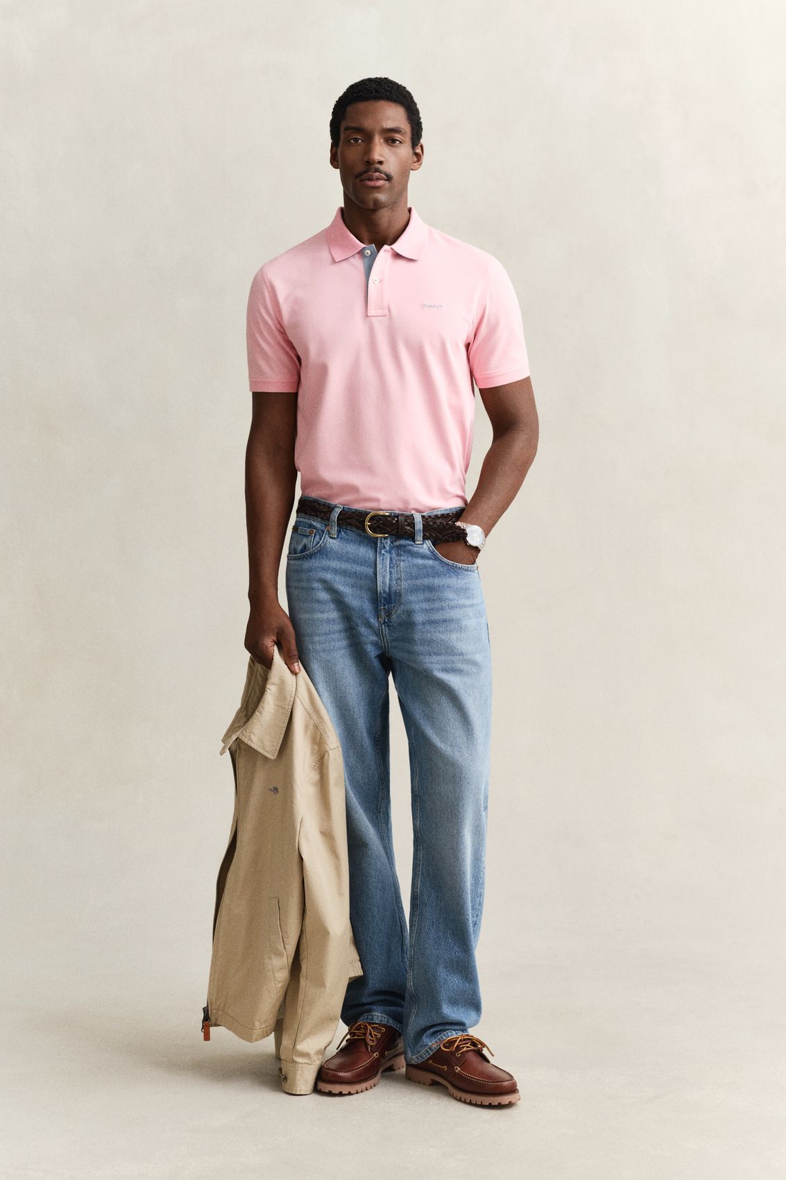 Kontrast Piqué Poloshirt im Regular Fit