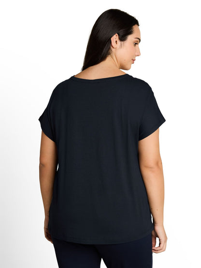 TOM TAILOR Plus Size - T-Shirt im Material-Mix