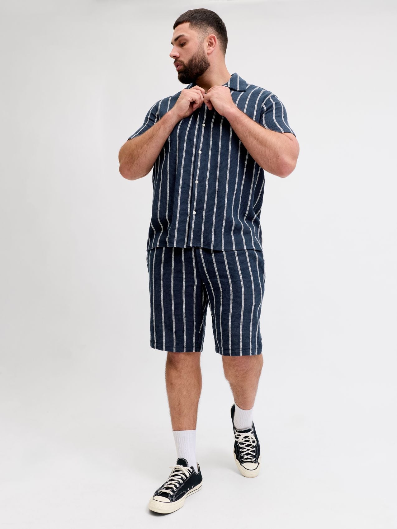 JPSTJAIDEN COBA STRIPE JOG SHORT SN PLS