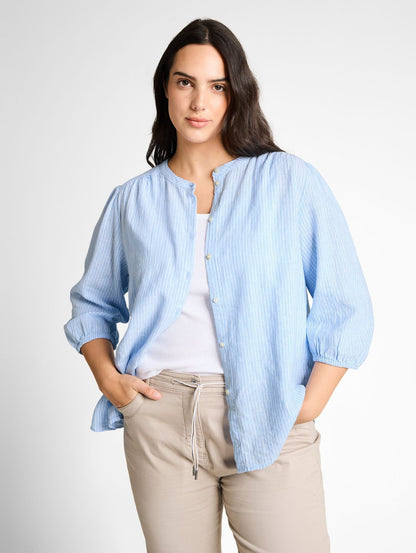Plus Size - Bluse mit Leinenanteil