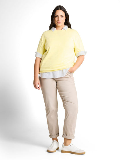 Plus Size - Hemdbluse mit Leinenanteil