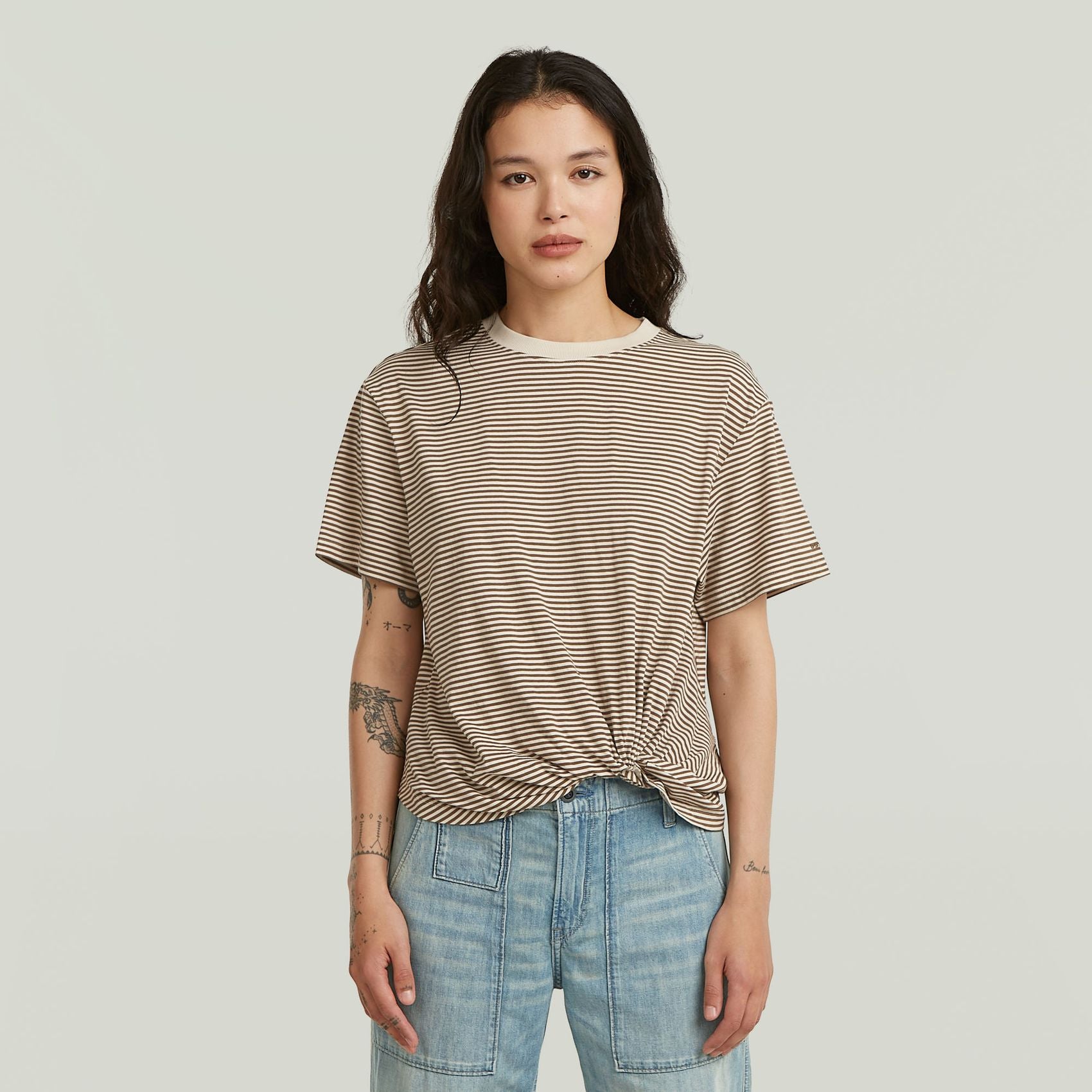 Stripe relaxed knot r t wmn