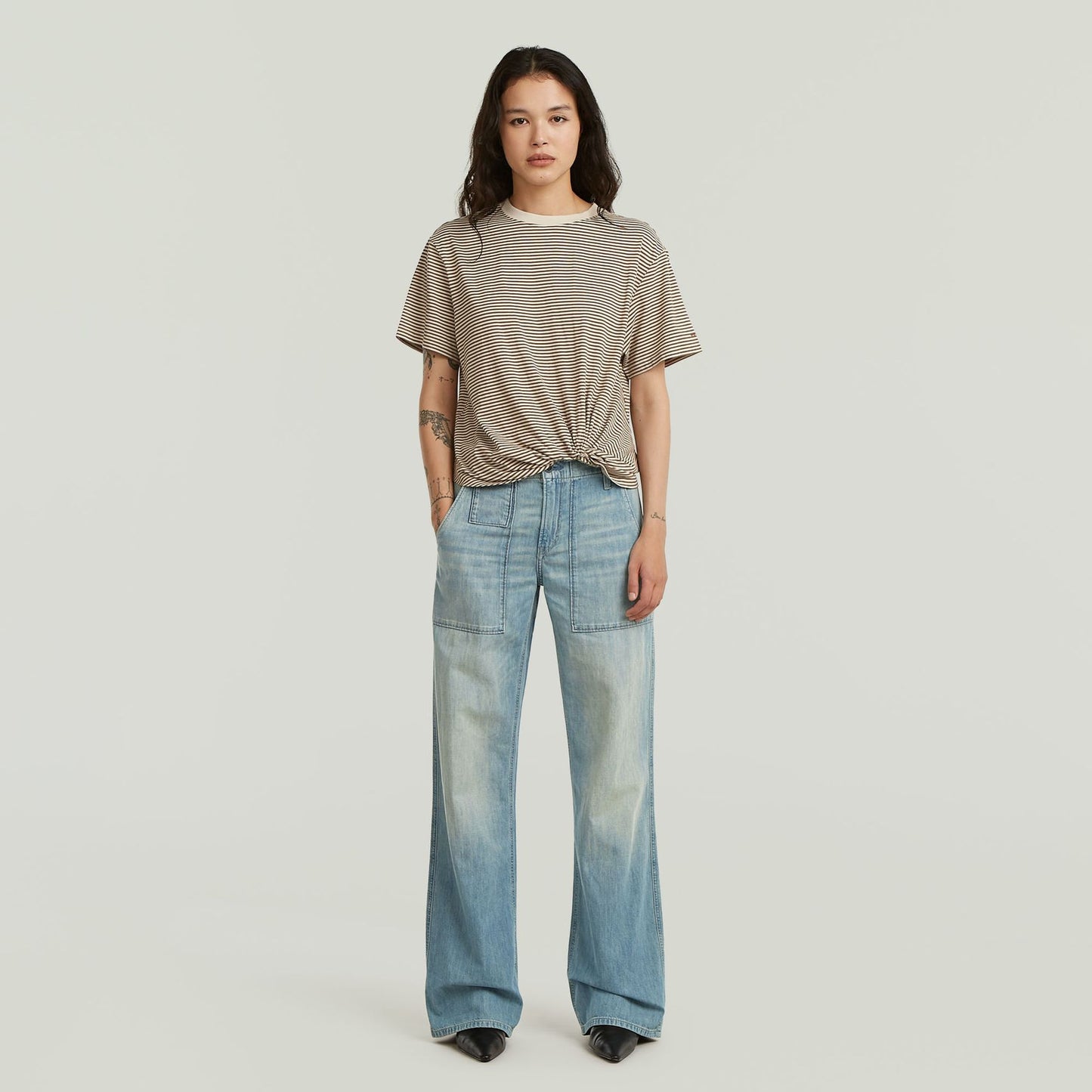 Stripe relaxed knot r t wmn