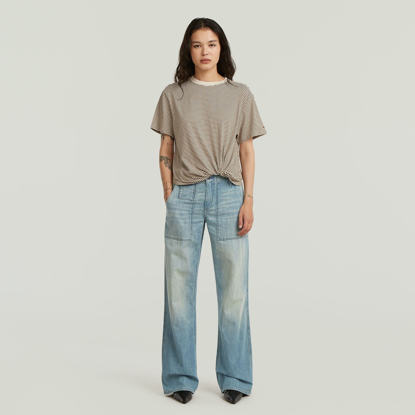 Stripe relaxed knot r t wmn