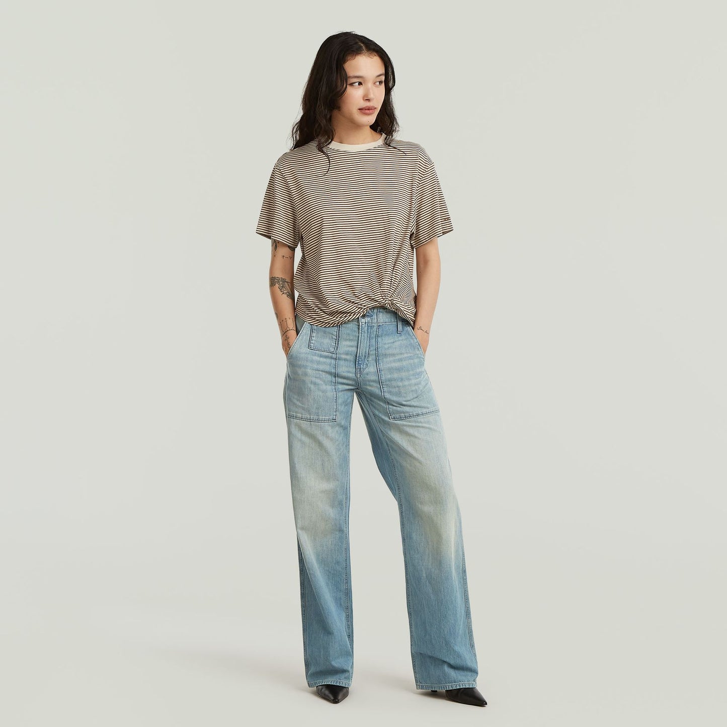 Stripe relaxed knot r t wmn