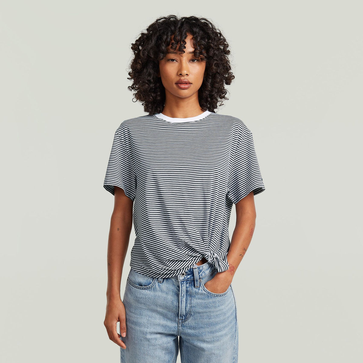 G-STAR Stripe relaxed knot r t wmn S