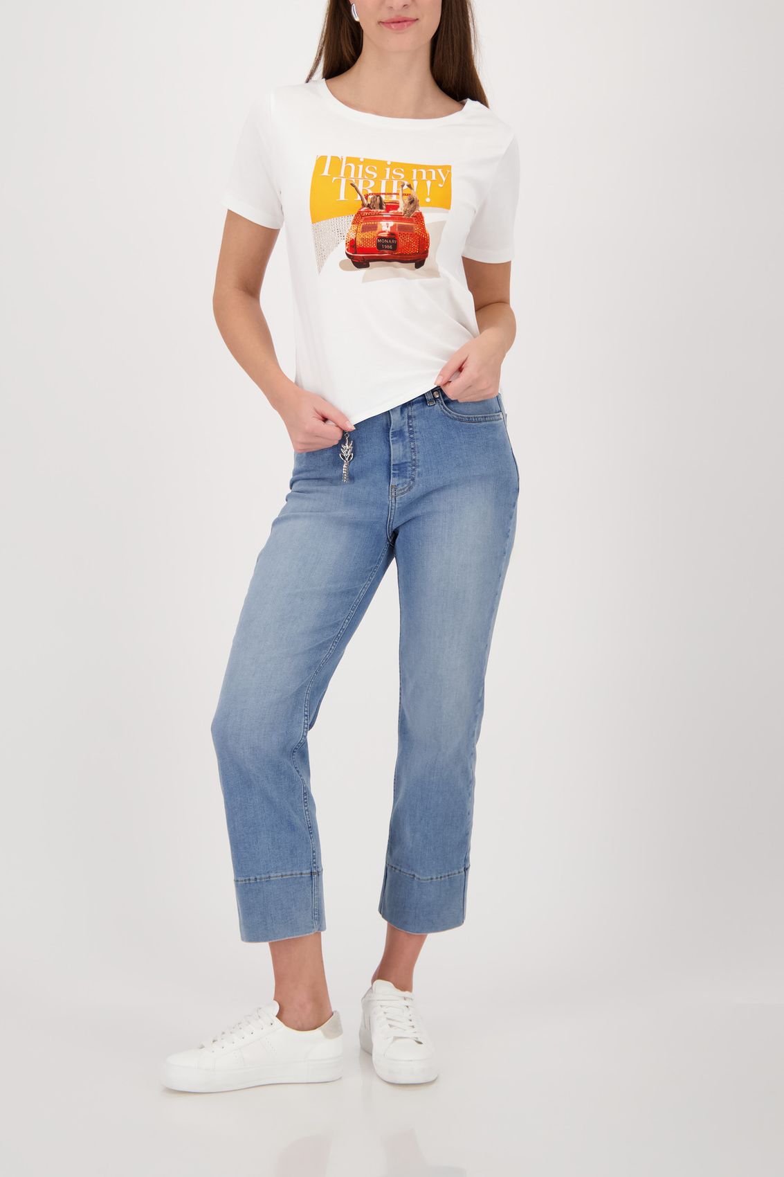 T-Shirt mit Cabrio-Print