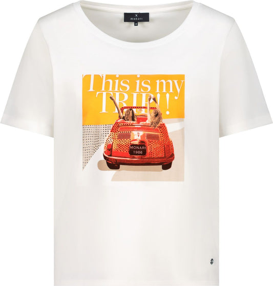 MONARI T-Shirt mit Cabrio-Print