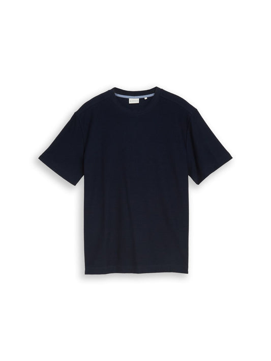 T-Shirt mit Ottoman-Struktur