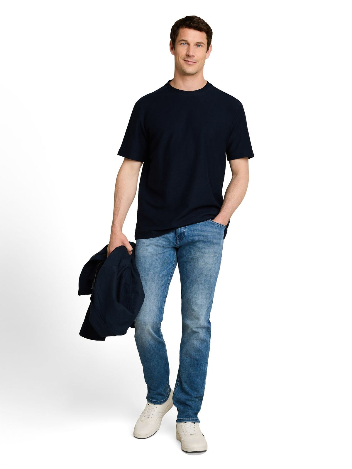 T-Shirt mit Ottoman-Struktur