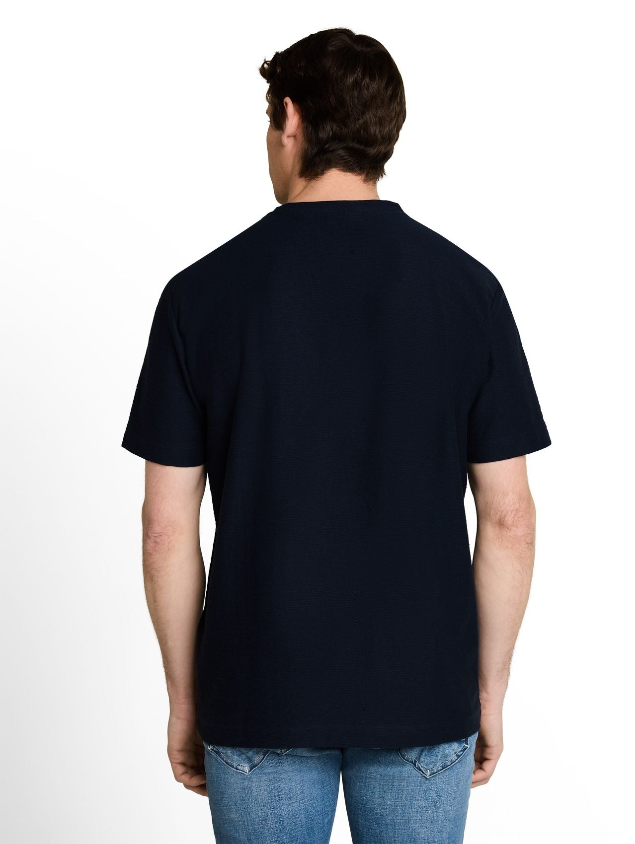 T-Shirt mit Ottoman-Struktur