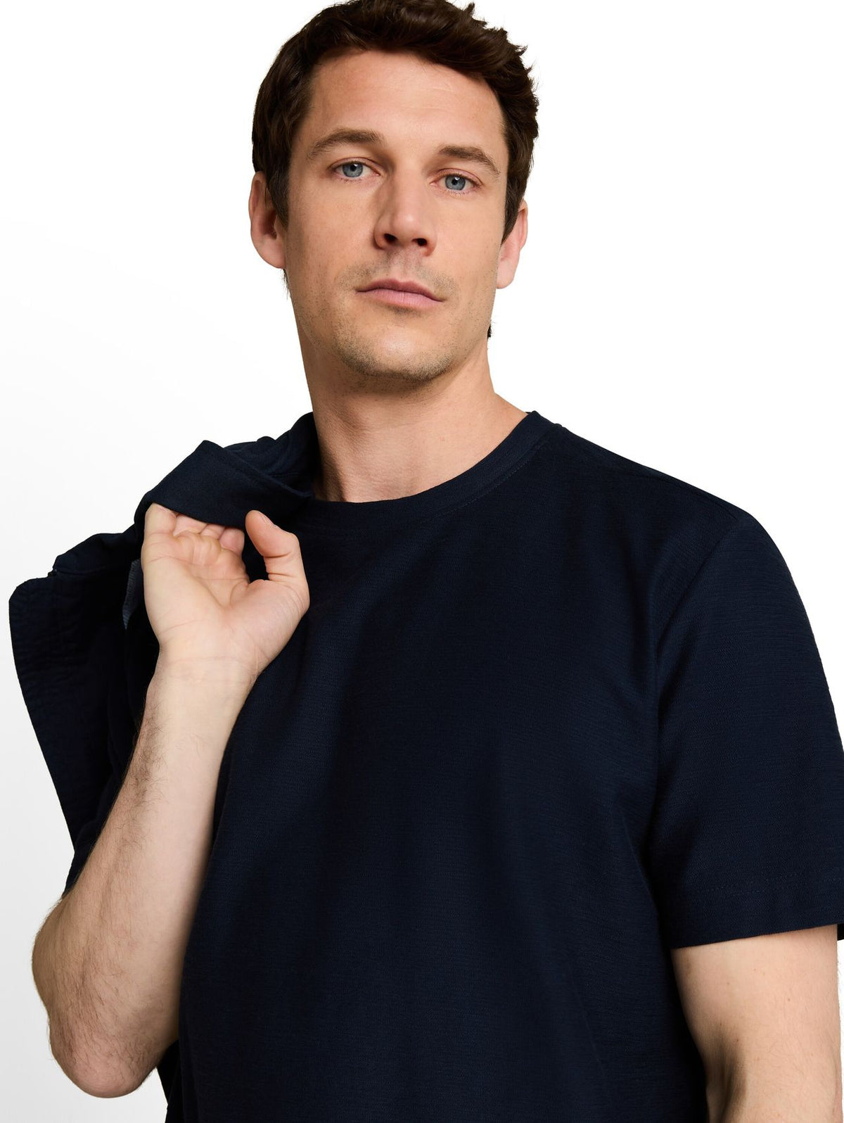 T-Shirt mit Ottoman-Struktur