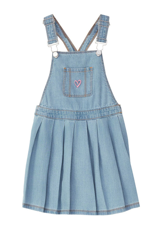 OLIVER TWIST Denim Latzrock mit Stickerei 110