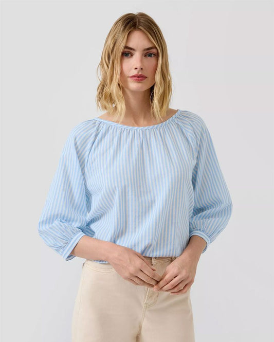S.OLIVER Gestreifte Bluse mit Raffung