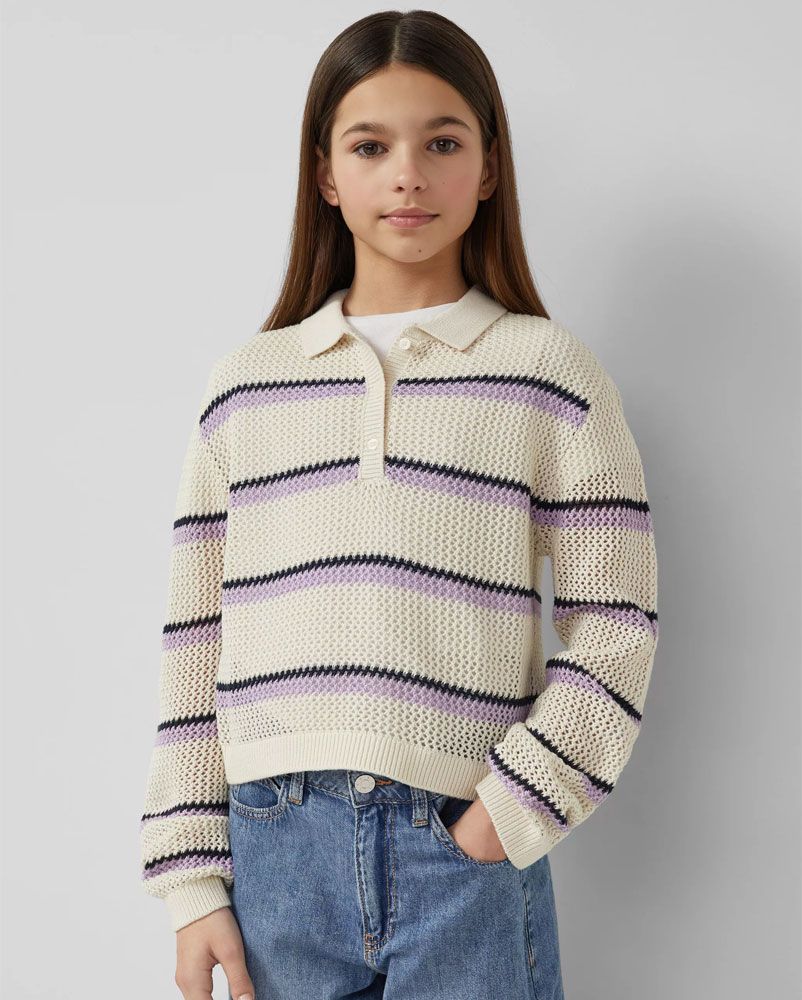 OLIVER TWIST Strickpullover mit Lochstruktur