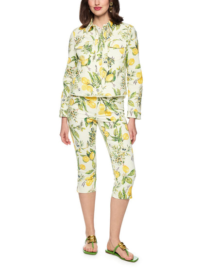 MARC CAIN Jeansjacke mit Zitronen-Print