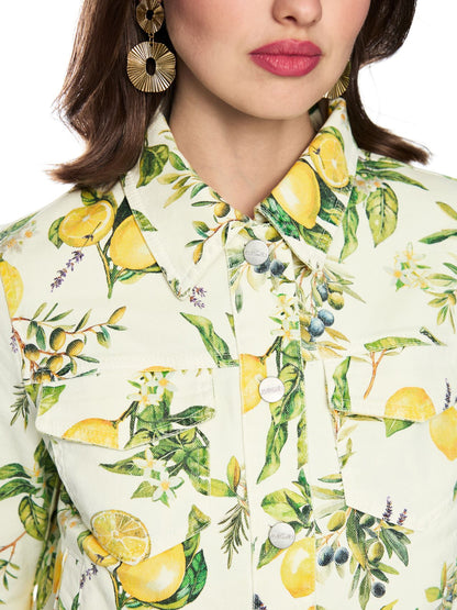 MARC CAIN Jeansjacke mit Zitronen-Print