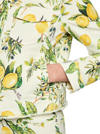 MARC CAIN Jeansjacke mit Zitronen-Print